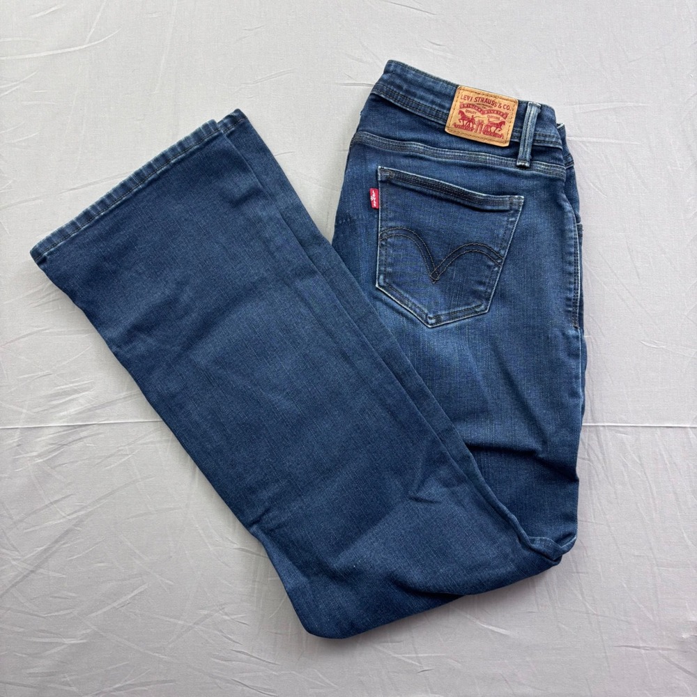 Levis 529 Curvy Bootcut Jeans Womens 10 Dark Wash Denim Stretch Pants Country